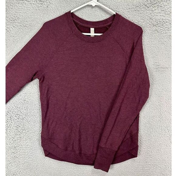 Athleta Tops - Athleta Crewneck Sweatshirt‎ Womens Small Maroon Athletic Lightweight Pullover